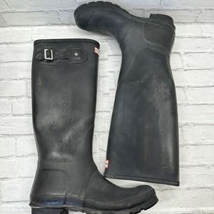 HUNTER Rain Boots Tall Waterproof Winter Slip On Pull up Women Size 9 M
